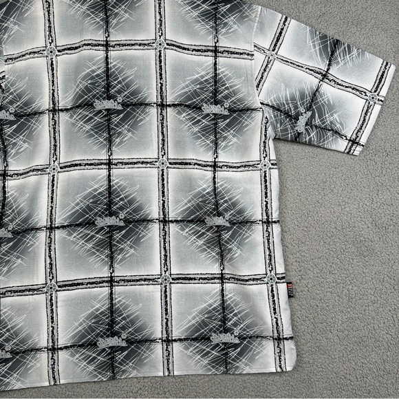 South Pole Shirt Mens Size XL Gray Loose Baggy Button Down Loop Collar Vintage - Picture 3 of 16